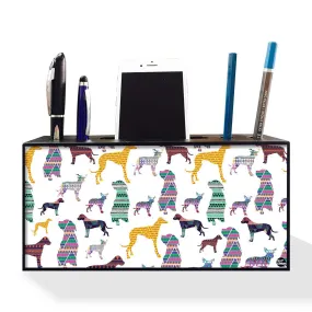 Pen Mobile Stand Holder Desk Organizer - Dogs