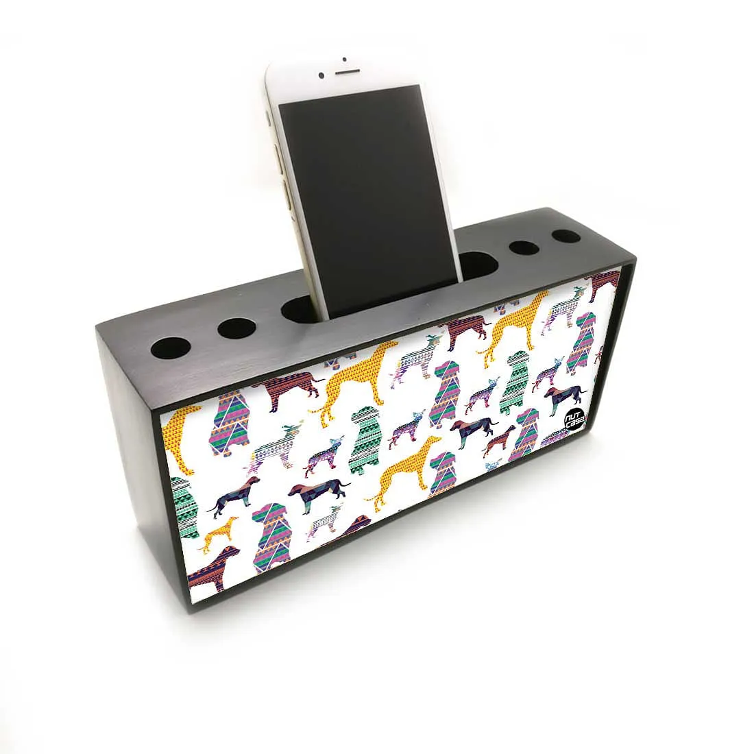 Pen Mobile Stand Holder Desk Organizer - Dogs