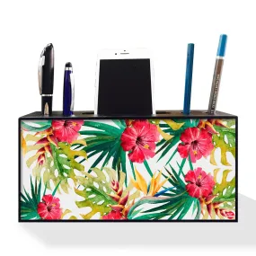 Pen Mobile Stand Holder Desk Organizer - Hibiscus