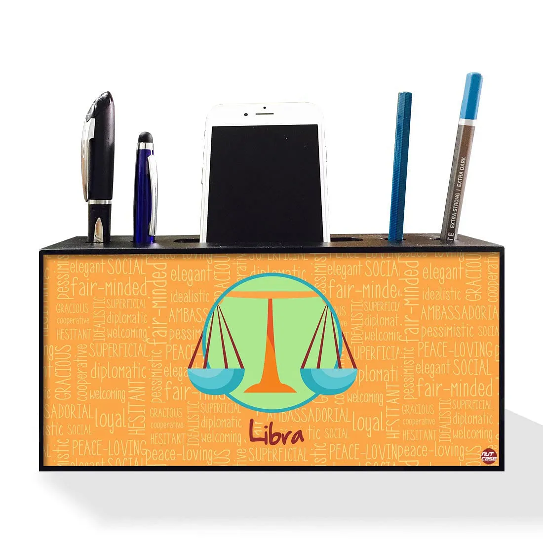 Pen Mobile Stand Holder Desk Organizer - Libra Yellow