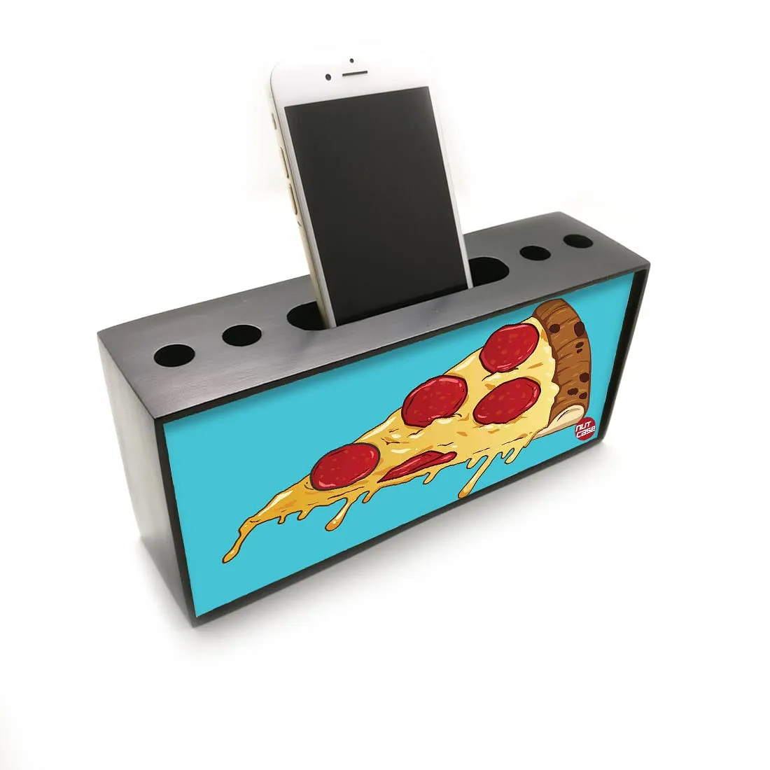 Pen Mobile Stand Holder Desk Organizer - Pizza