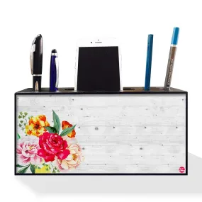 Pen Mobile Stand Holder Desk Organizer - Roses