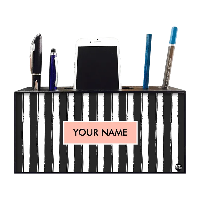 Personalized Mobile Pen Stand Organizer- Stripes