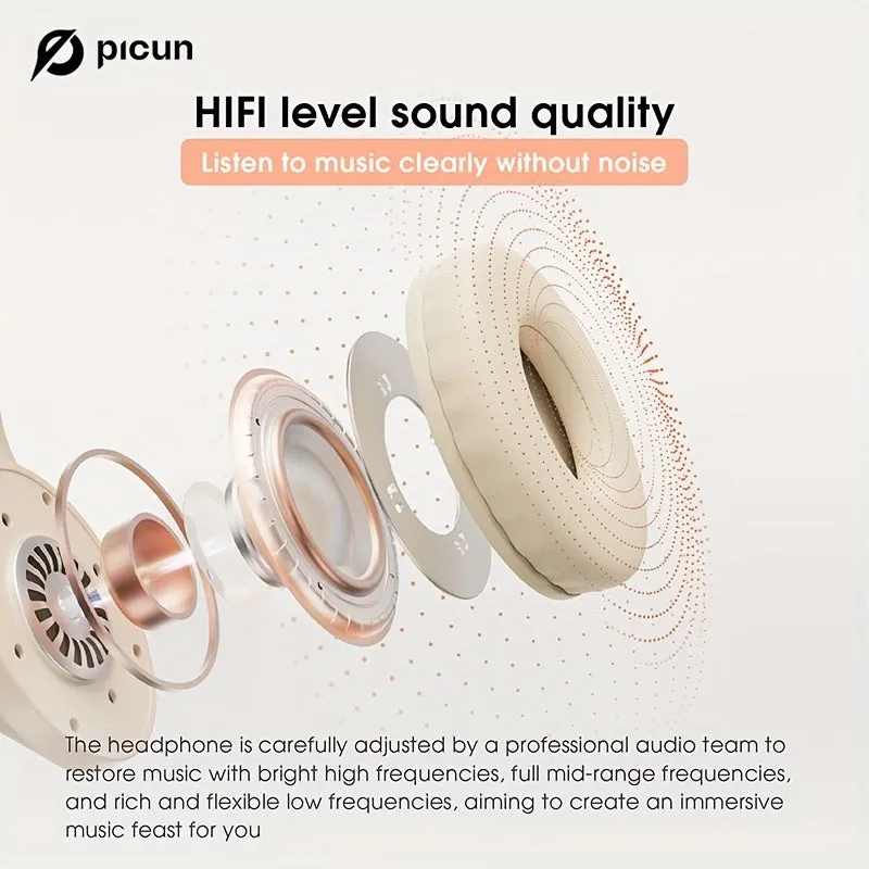 Picun Headphones | Wireless Headset For Computer Phone Tablet