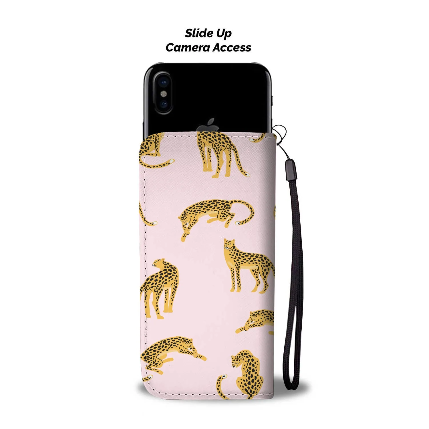 Pink Leopards Phone Wallet Case