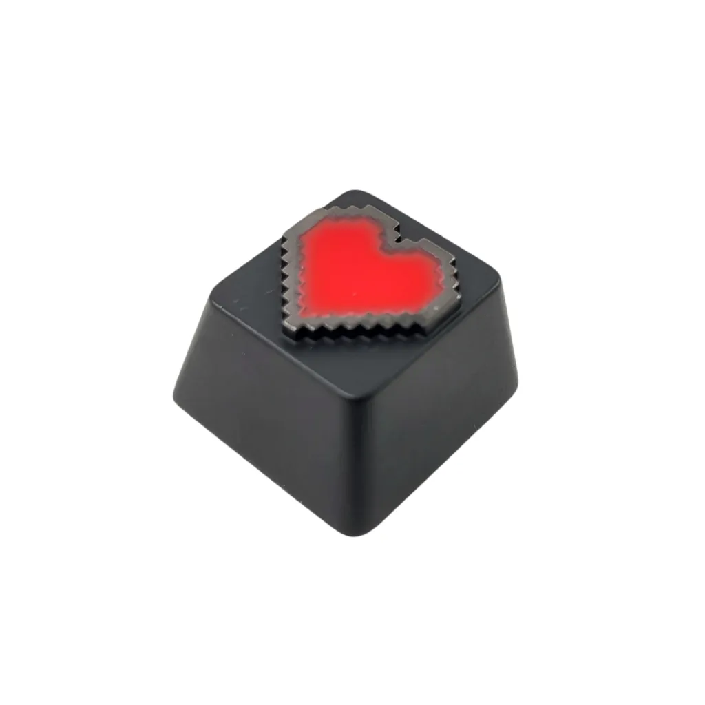 Pixel Heart Metal Keycap