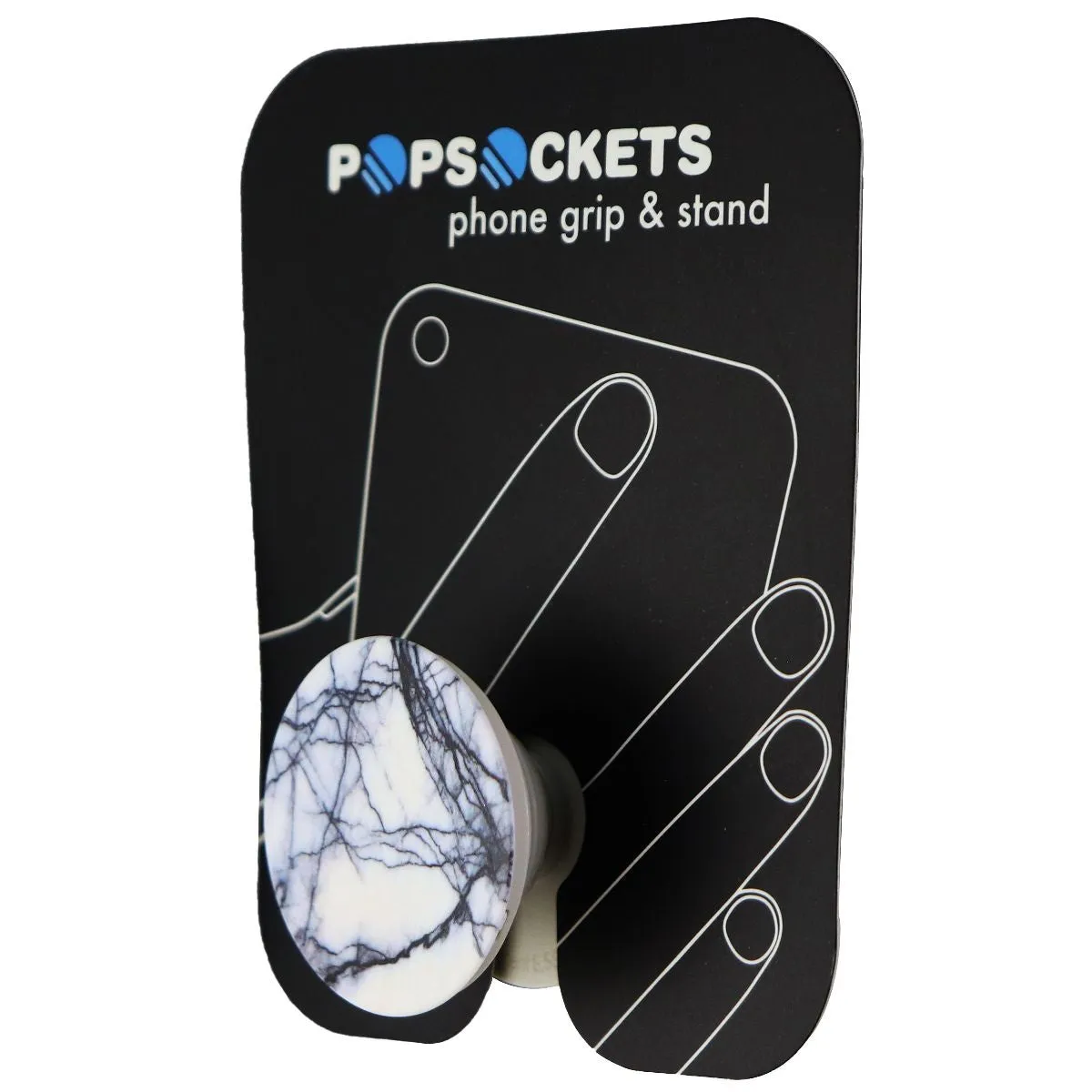 PopSockets: Collapsible Grip & Stand for Phones and Tablets - White Marble