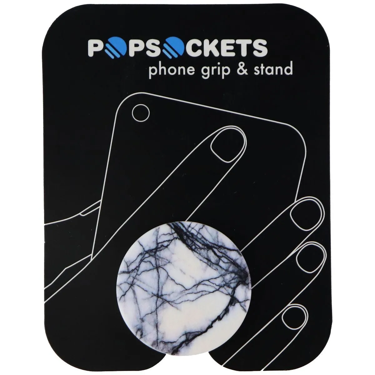 PopSockets: Collapsible Grip & Stand for Phones and Tablets - White Marble