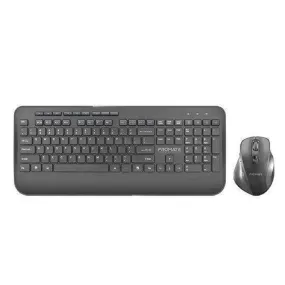 Promate ProCombo-8 Ergonomic Wireless Keyboard & Mouse Combo Black