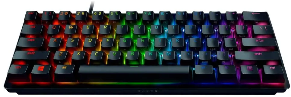 Razer Huntsman Mini, Gaming Keyboard, Optical, Clicky Purple Switch, 60% Layout