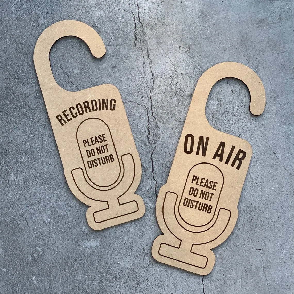 Recording Please Do Not Disturb Laser Engraved Door Hanger