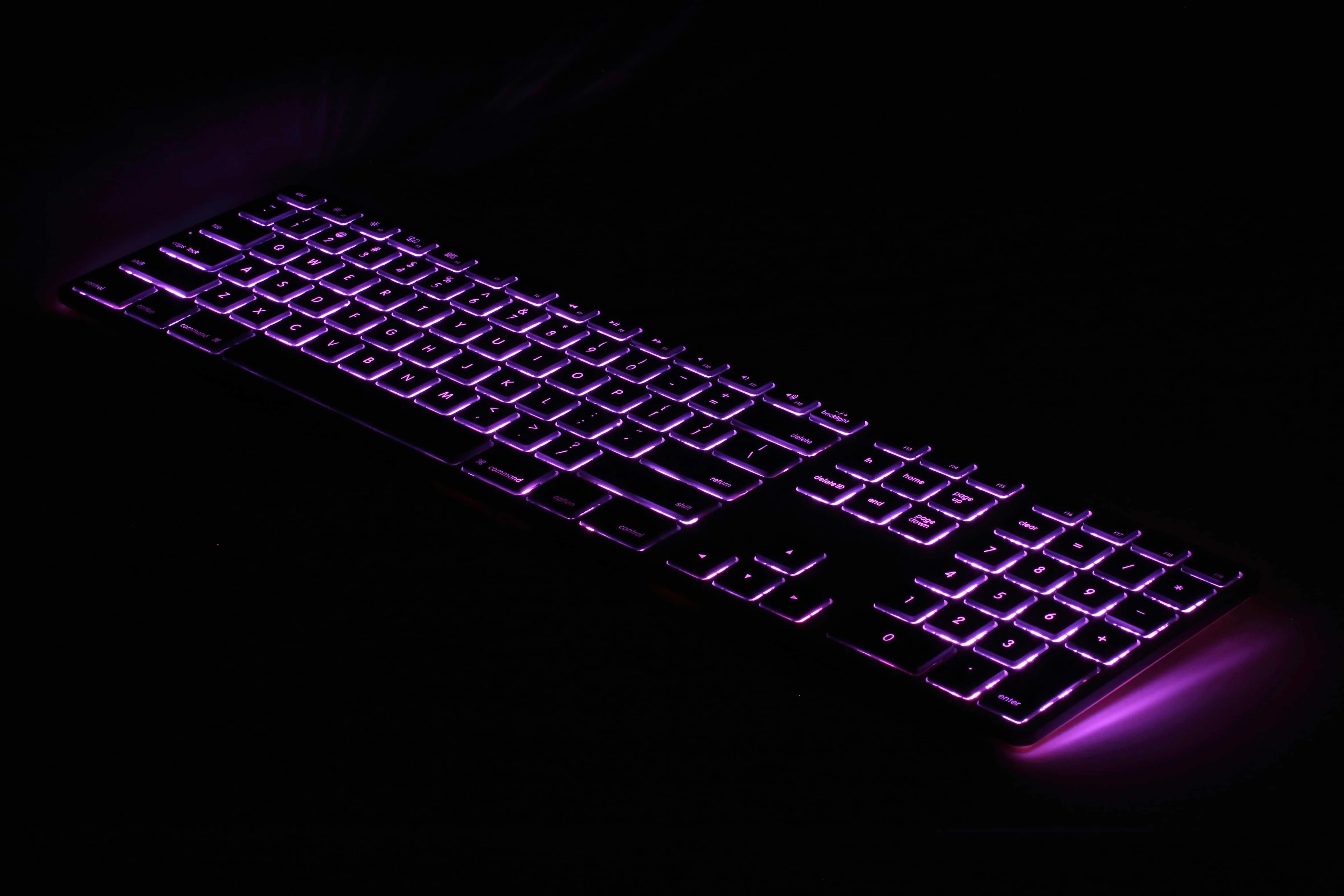 RGB Backlit Wired Aluminum Keyboard for Mac - Space Gray