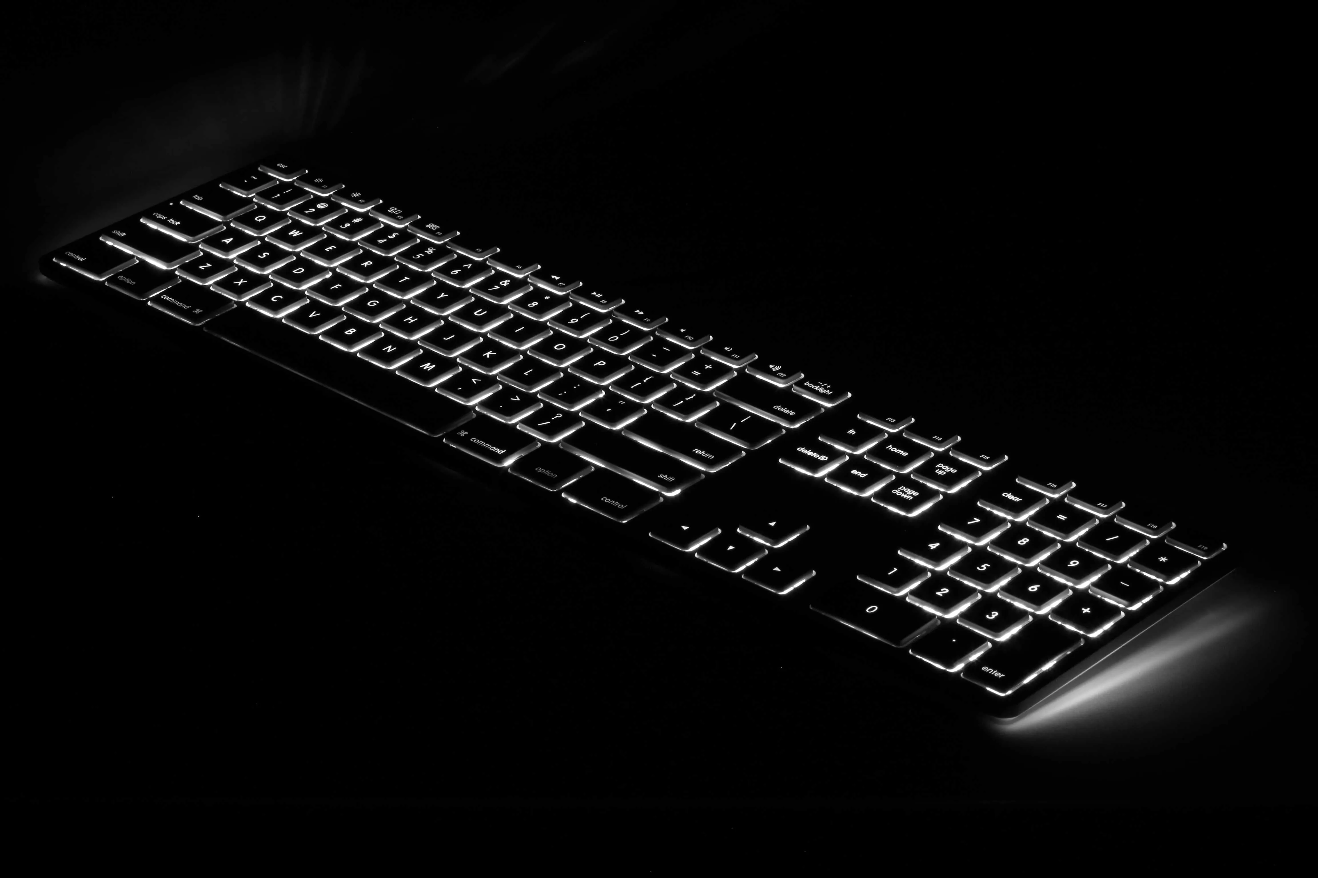 RGB Backlit Wired Aluminum Keyboard for Mac - Space Gray