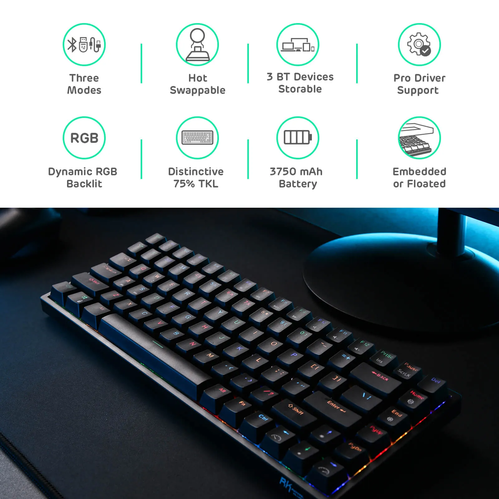 RK84 75% Wireless Mechanical Keyboard