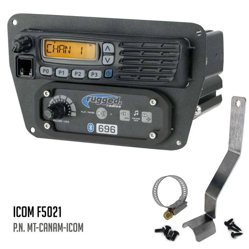 Rugged Radios Can-Am Commander Intercom and Radio Mount - Icom F5021