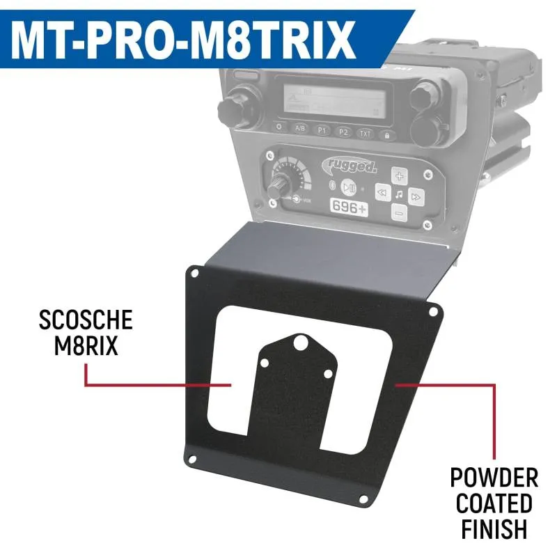 Rugged Radios Lower Accessory Panel - Scosche M8RIX - Polaris RZR PRO XP/RZR Turbo R/RZR PRO R Dash Mount Radio/Intercom