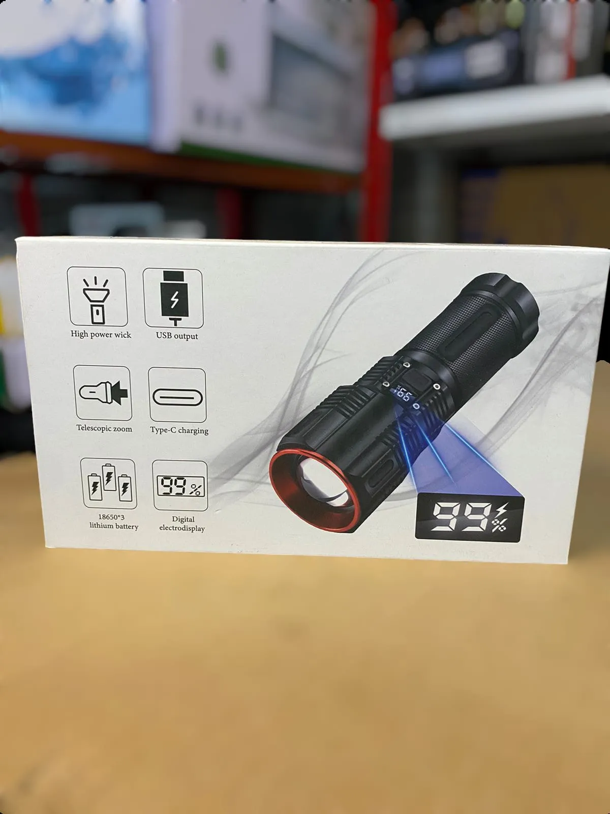 RUILANG Digital Electrodisplay Flashlight