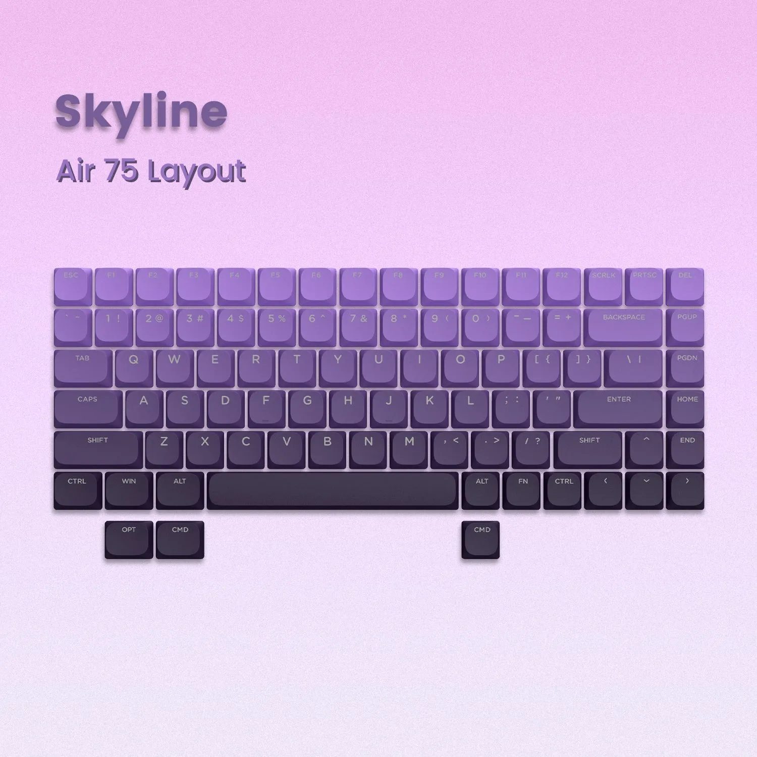 Skyline R1 Low Profile PBT Double-Shot Keycap Set