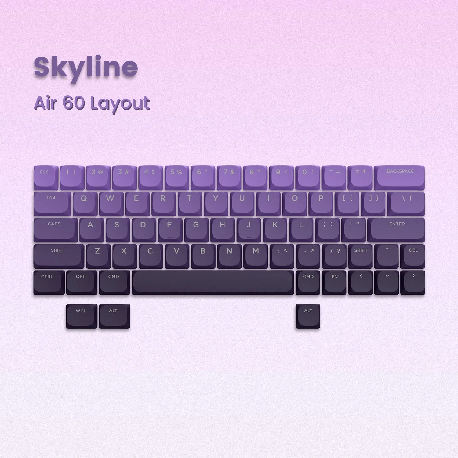 Skyline R1 Low Profile PBT Double-Shot Keycap Set