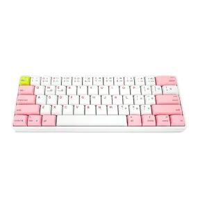 Skyloong GK61 SK61 60% Wired Mechanical Gaming Keyboard White/Pink Colour