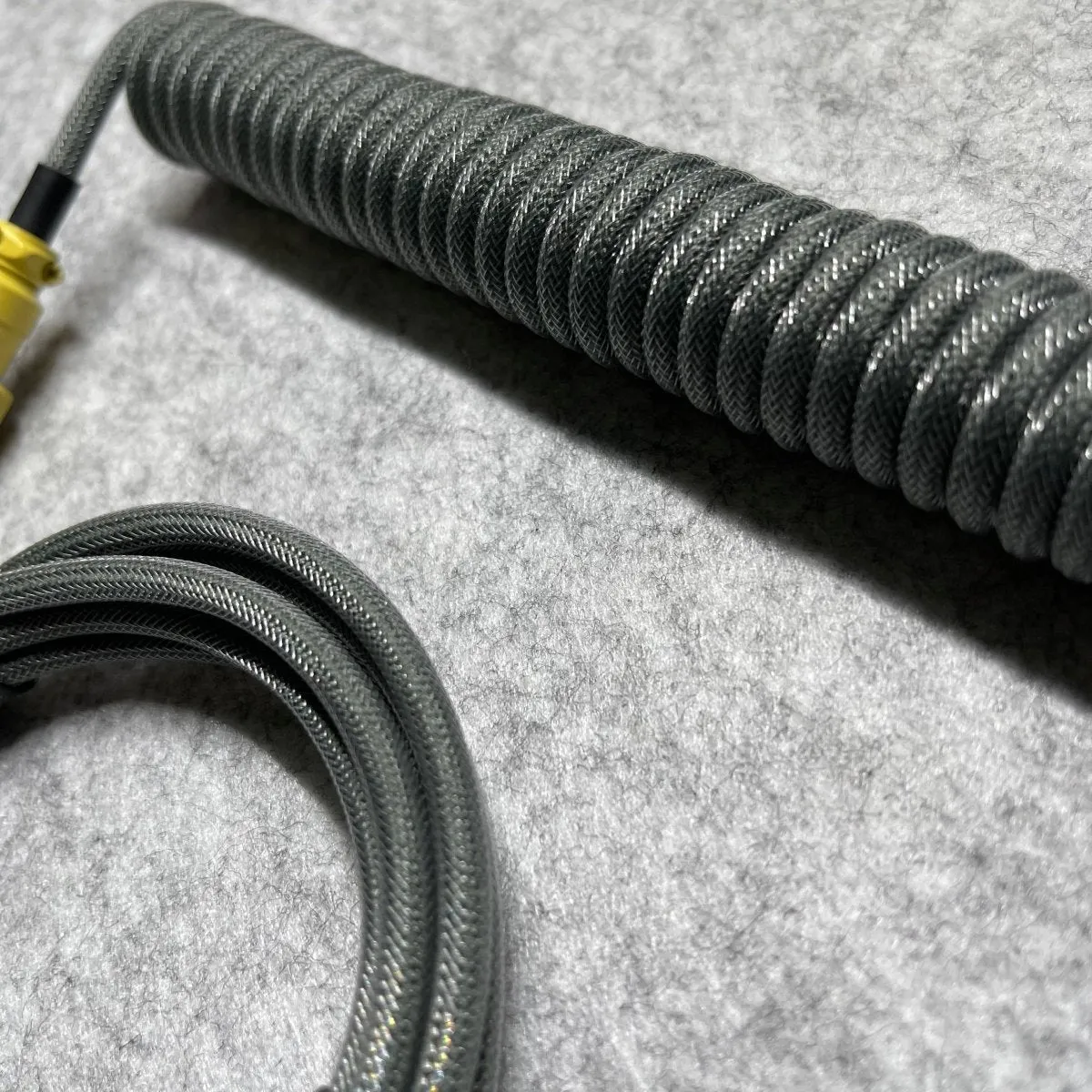 Slate Gray Custom Mechanical Coiled Cable GX16