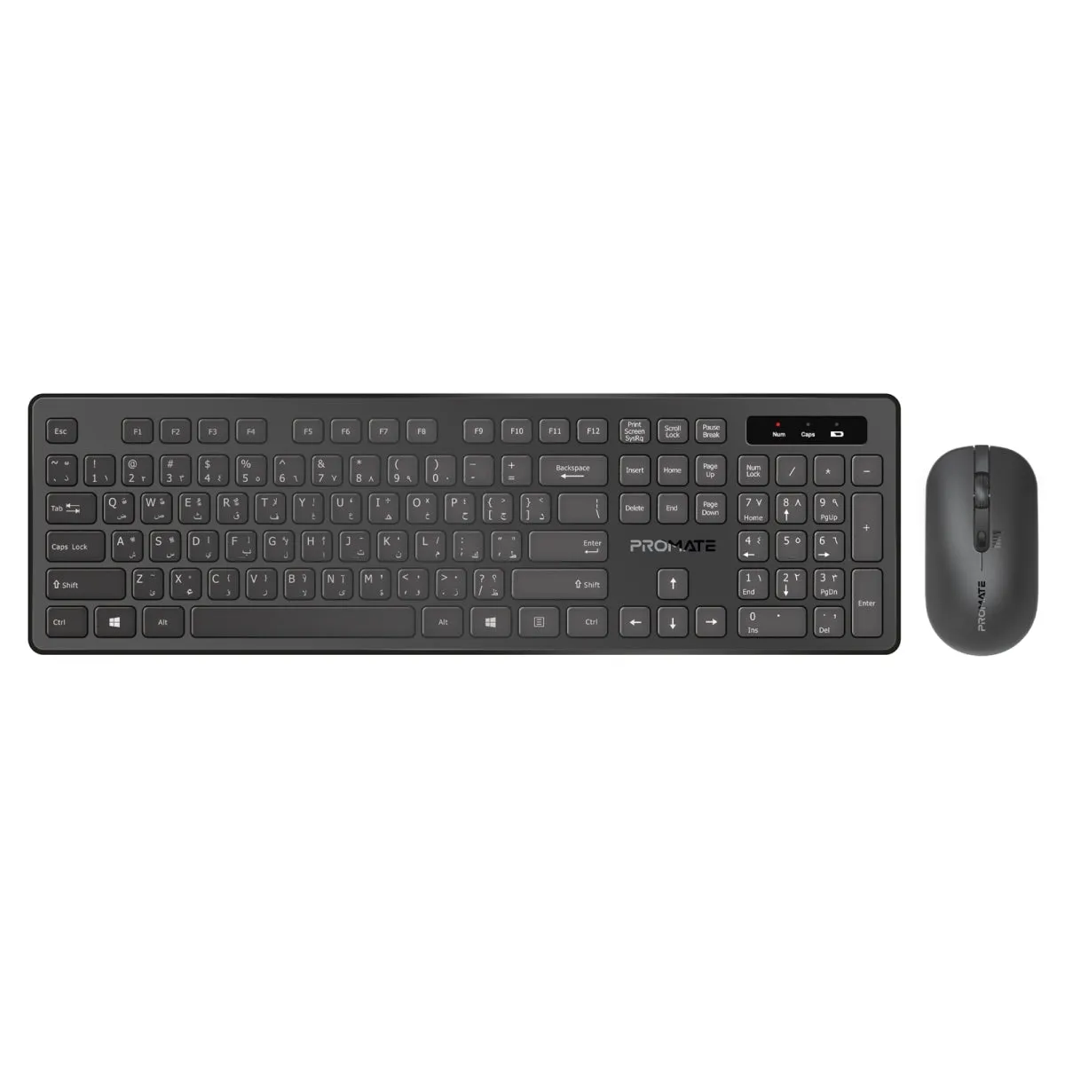 Sleek Profile Full-Size Wireless Keyboard and Mouse