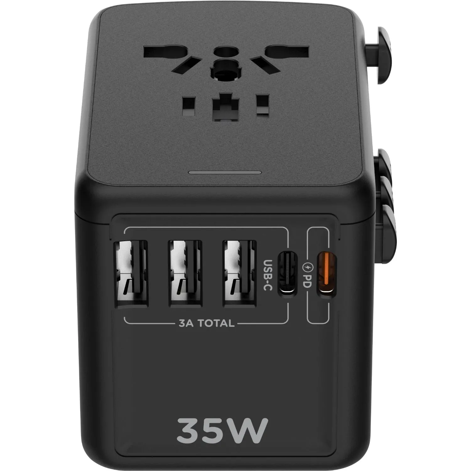 SNUG 5 Port Universal Travel Adapter - 35W - 5PDPORT-BK