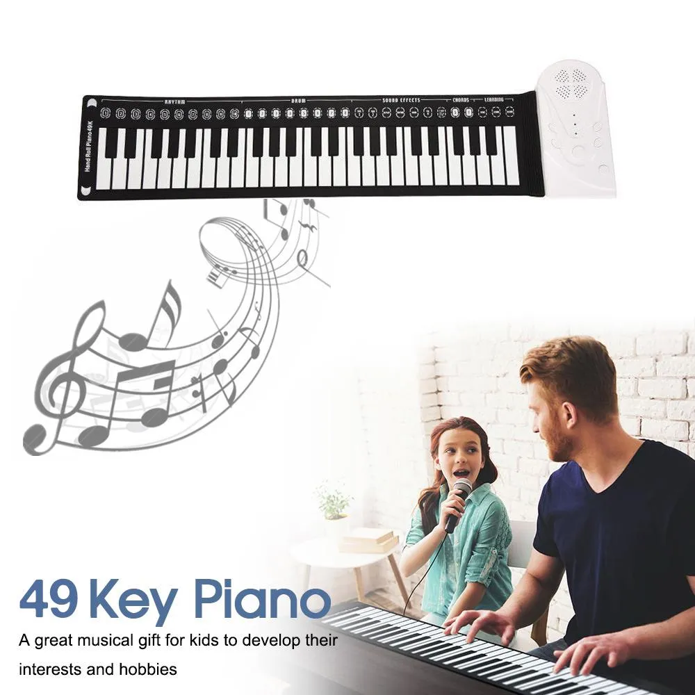 Soft Keyboard Piano With 49 Keys Q-GQ001 WHITE