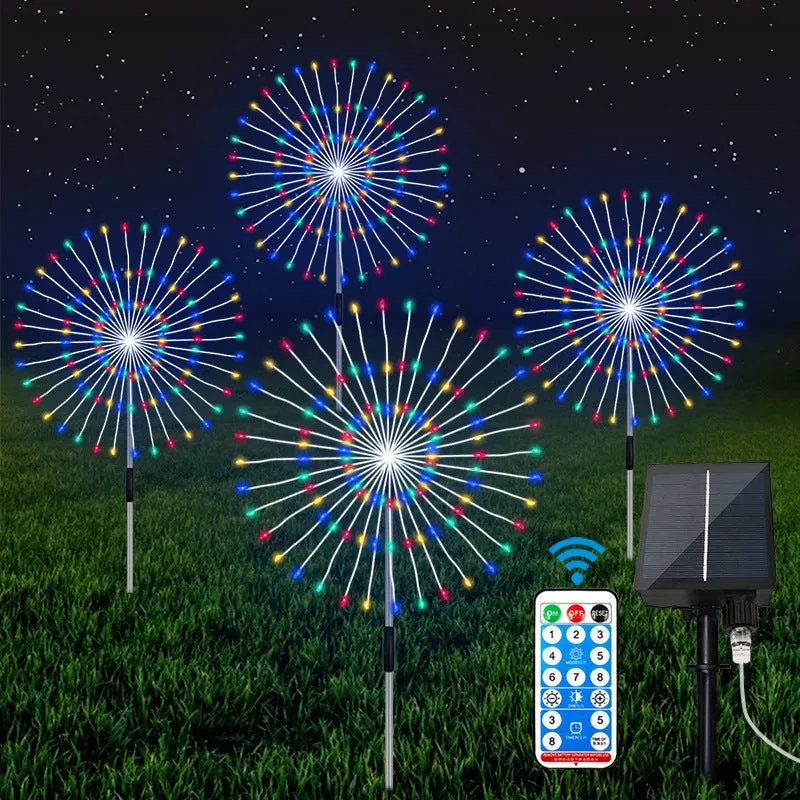 Solar Garden Warm Lighting Simulation Plug Grass Rainproof Firework Light