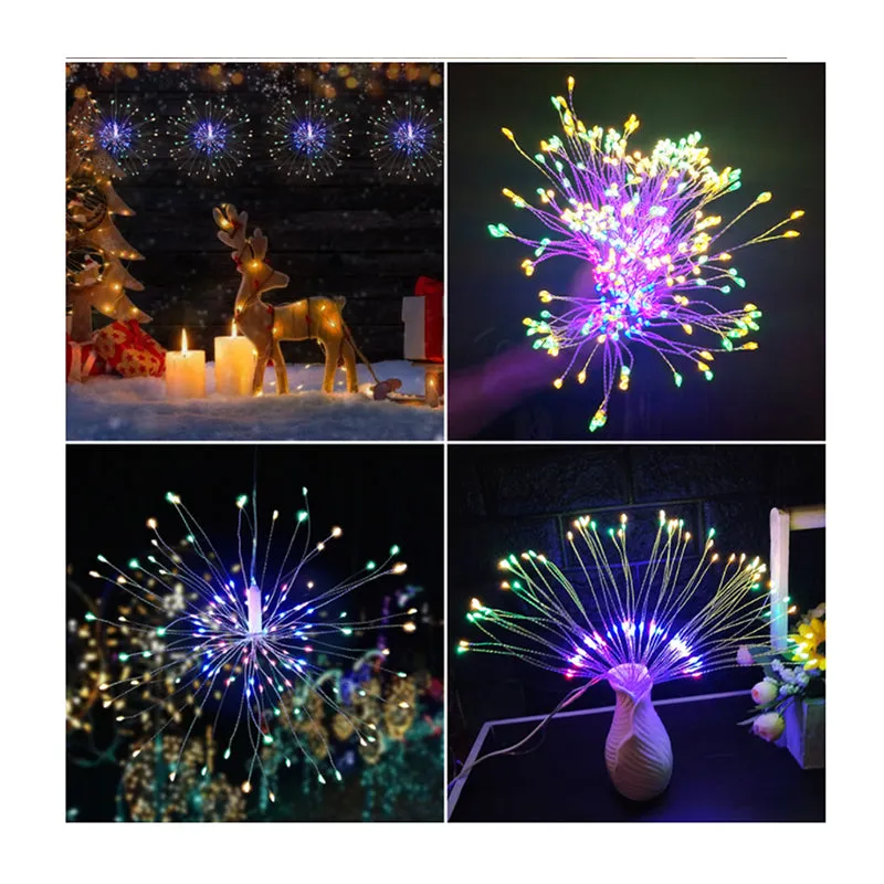 Solar Garden Warm Lighting Simulation Plug Grass Rainproof Firework Light