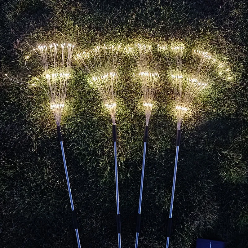 Solar Garden Warm Lighting Simulation Plug Grass Rainproof Firework Light