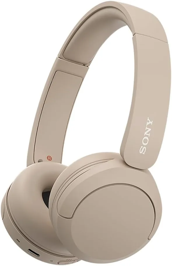 Sony WH-CH520 Wireless Bluetooth On-Ear Headphones - 50 Hours Battery, Quick Charge, Beige