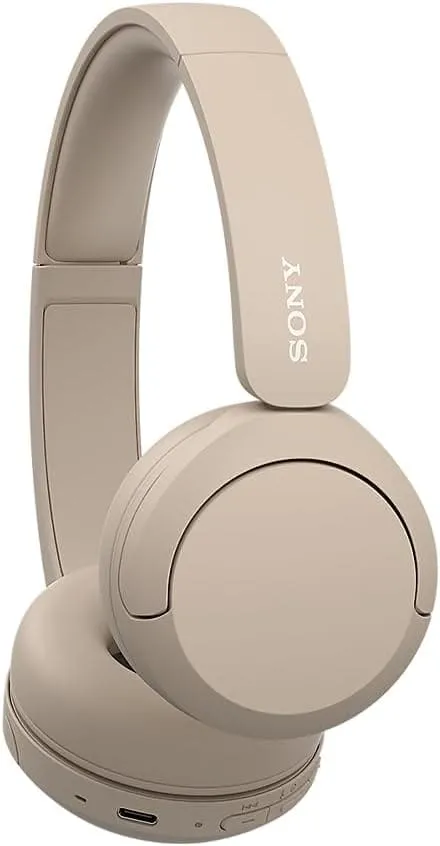 Sony WH-CH520 Wireless Bluetooth On-Ear Headphones - 50 Hours Battery, Quick Charge, Beige