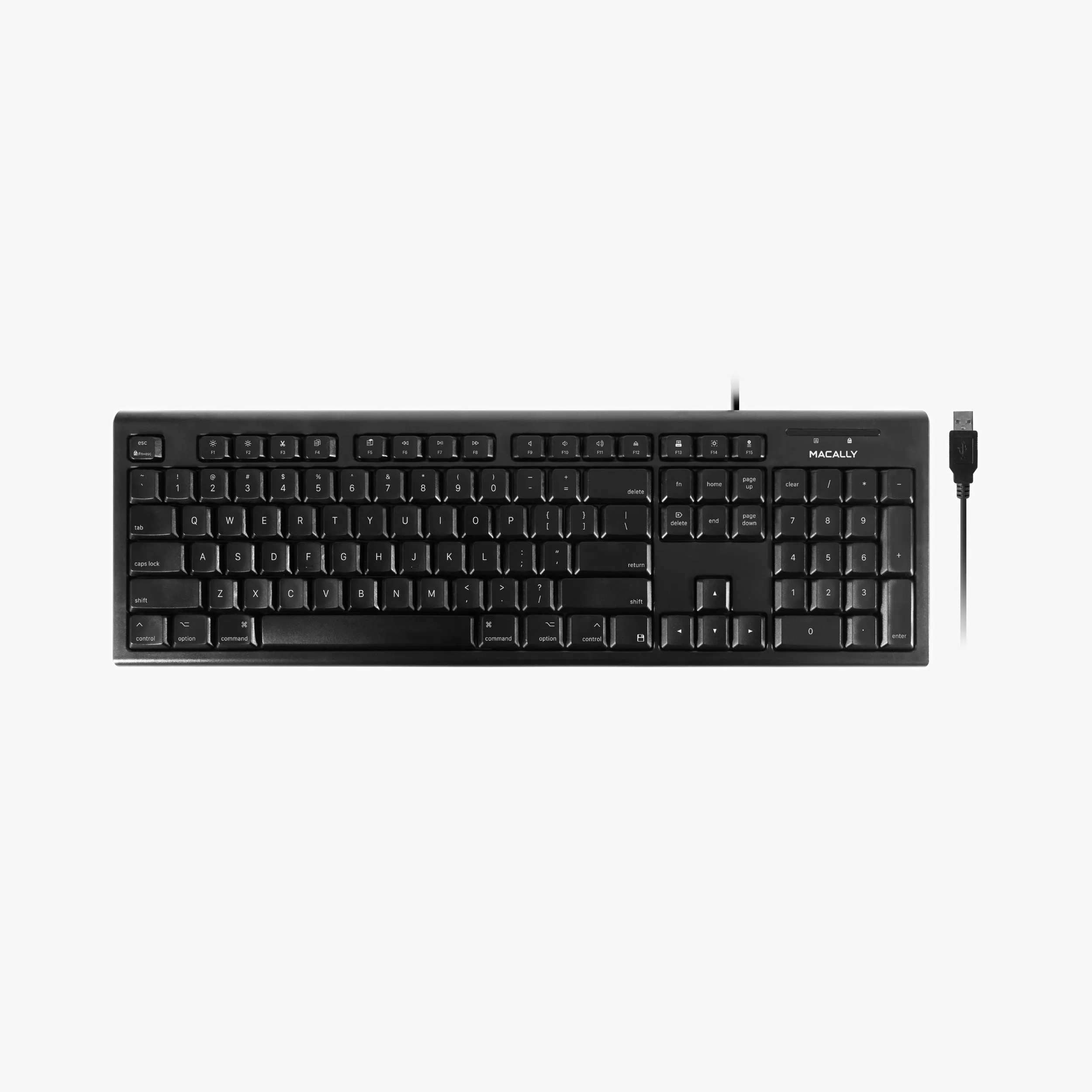 Spill Proof USB Keyboard For Mac (Black)