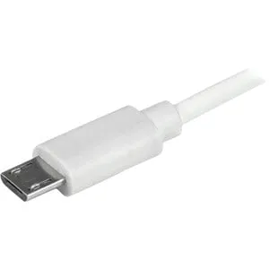 StarTech.com Dual-Port Car Charger - USB with Built-in Micro-USB Cable - White - 1 Pack - 21 W - 5 V DC/4.20 A Output