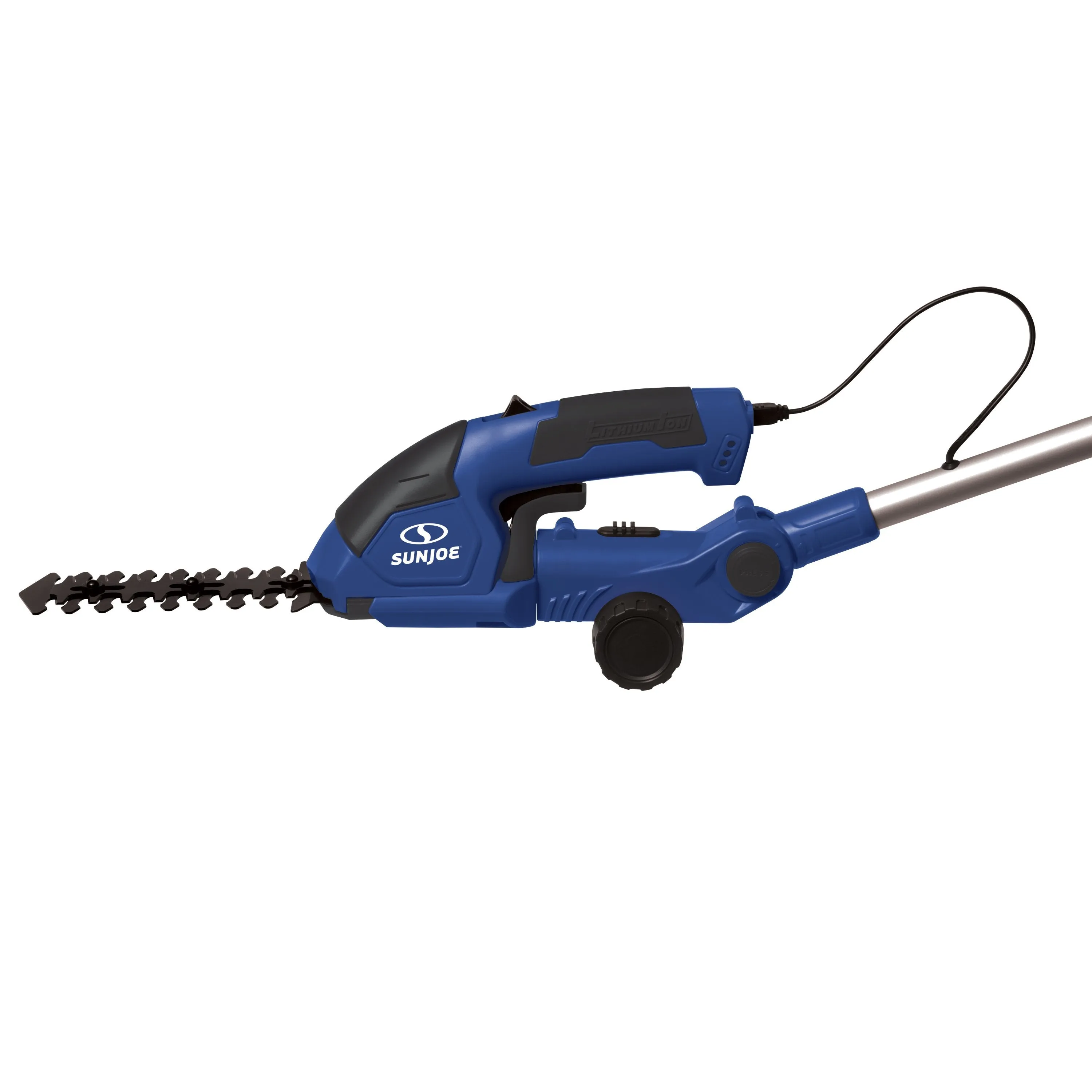 Sun Joe HJ605CC-SJB 2-in-1 Cordless Telescoping Grass Trimmer | 7.2 Volt (Blue)