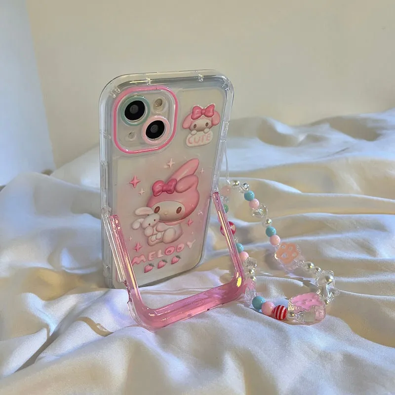 Sweet Kitty and Melo iPhone Case with Holder