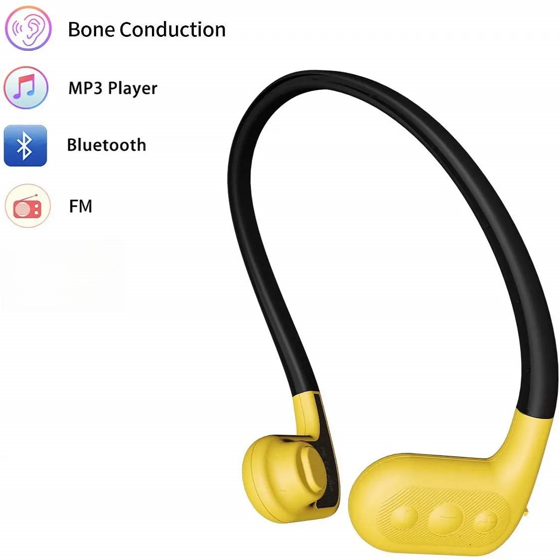 Tayogo W02 Swimming Bone Conduction Headphone with Bluetooth & 8GB Memeory & FM Function