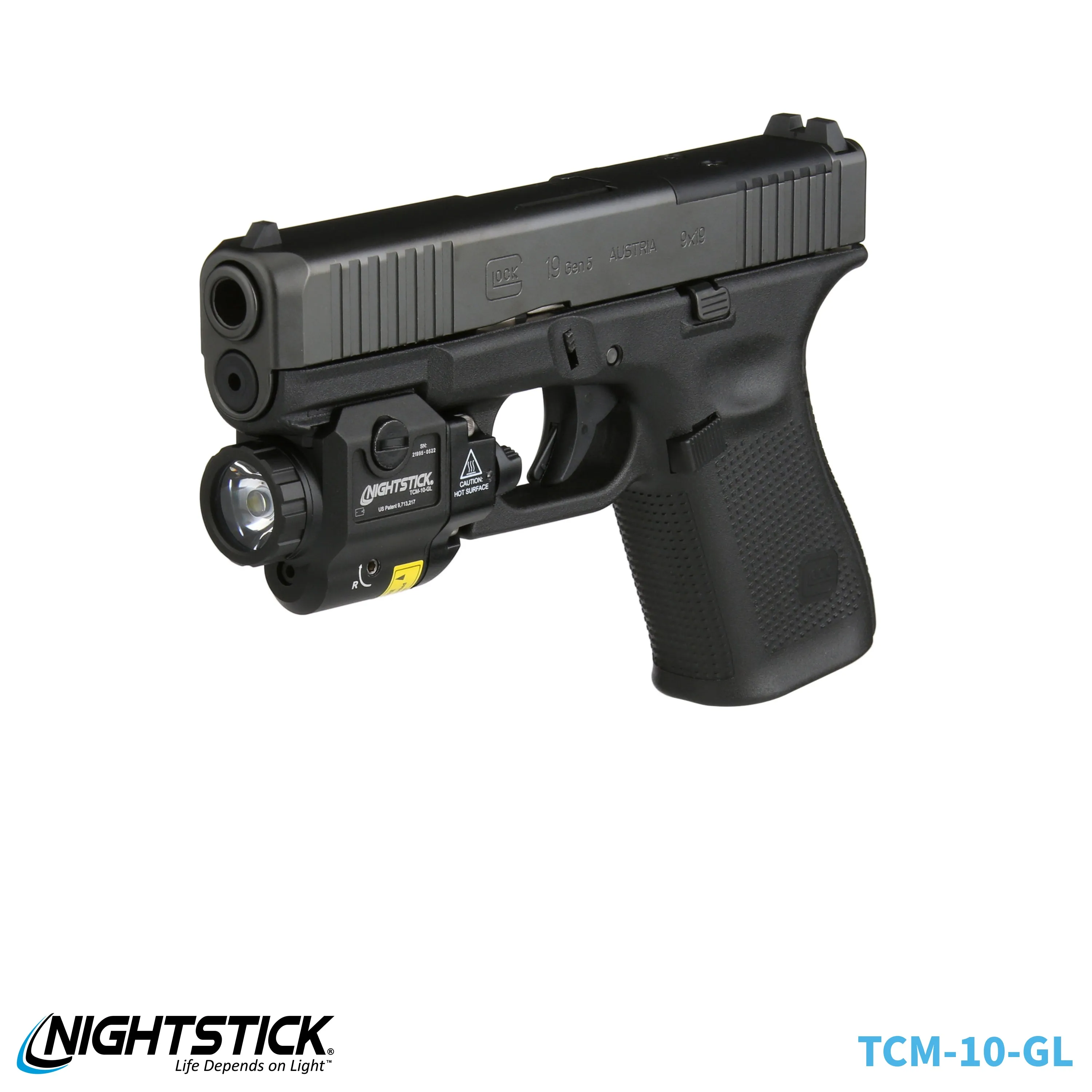 TCM-10-GL: Compact Weapon-Mounted Light w/Green Laser