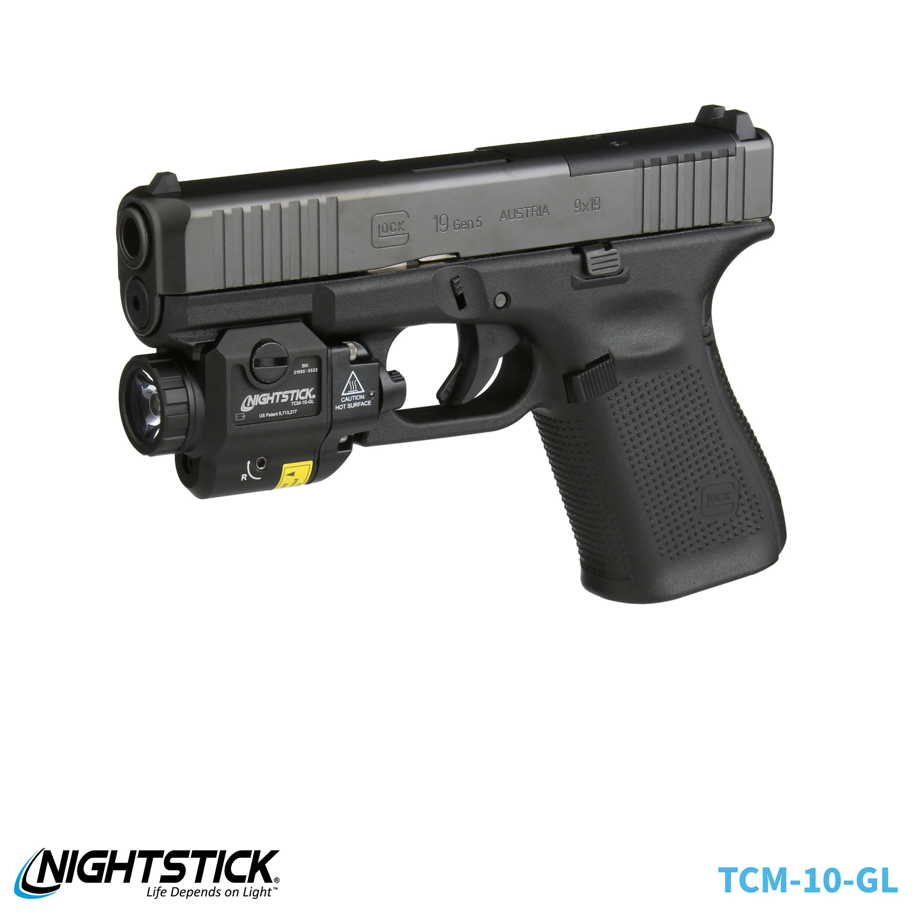 TCM-10-GL: Compact Weapon-Mounted Light w/Green Laser