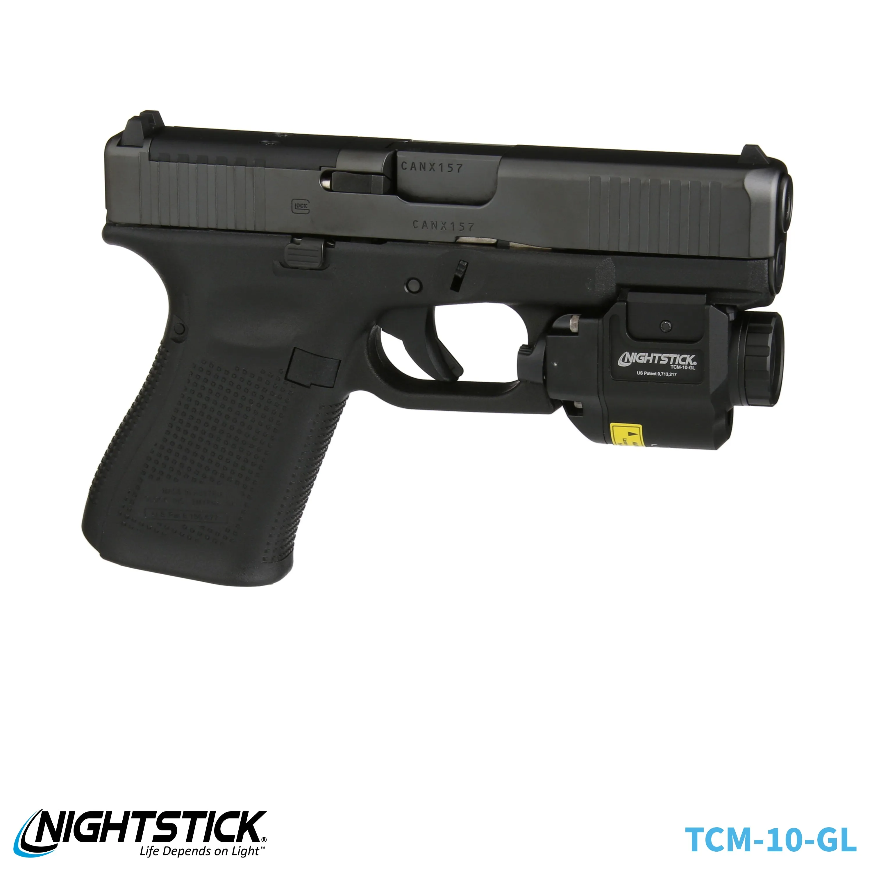 TCM-10-GL: Compact Weapon-Mounted Light w/Green Laser