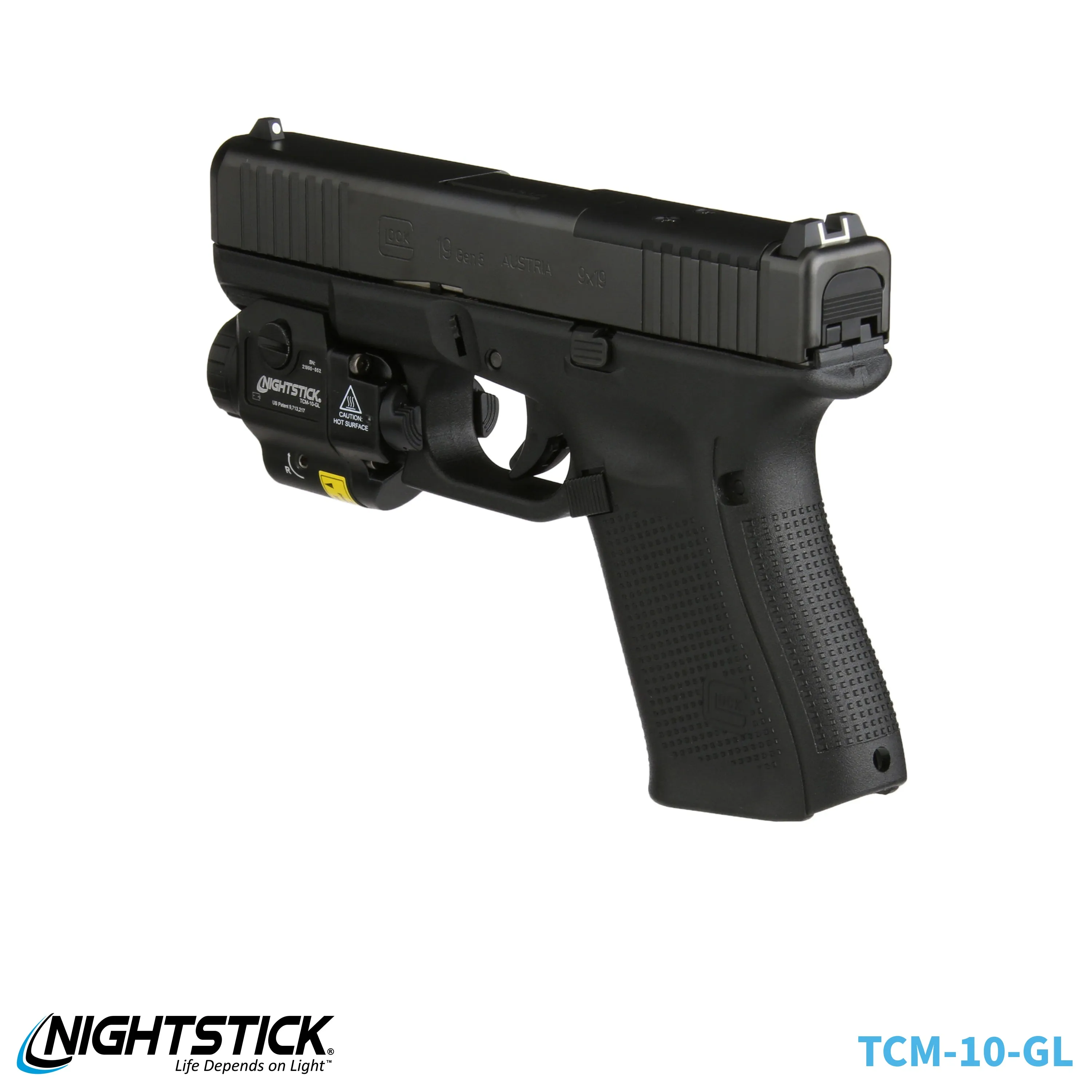 TCM-10-GL: Compact Weapon-Mounted Light w/Green Laser