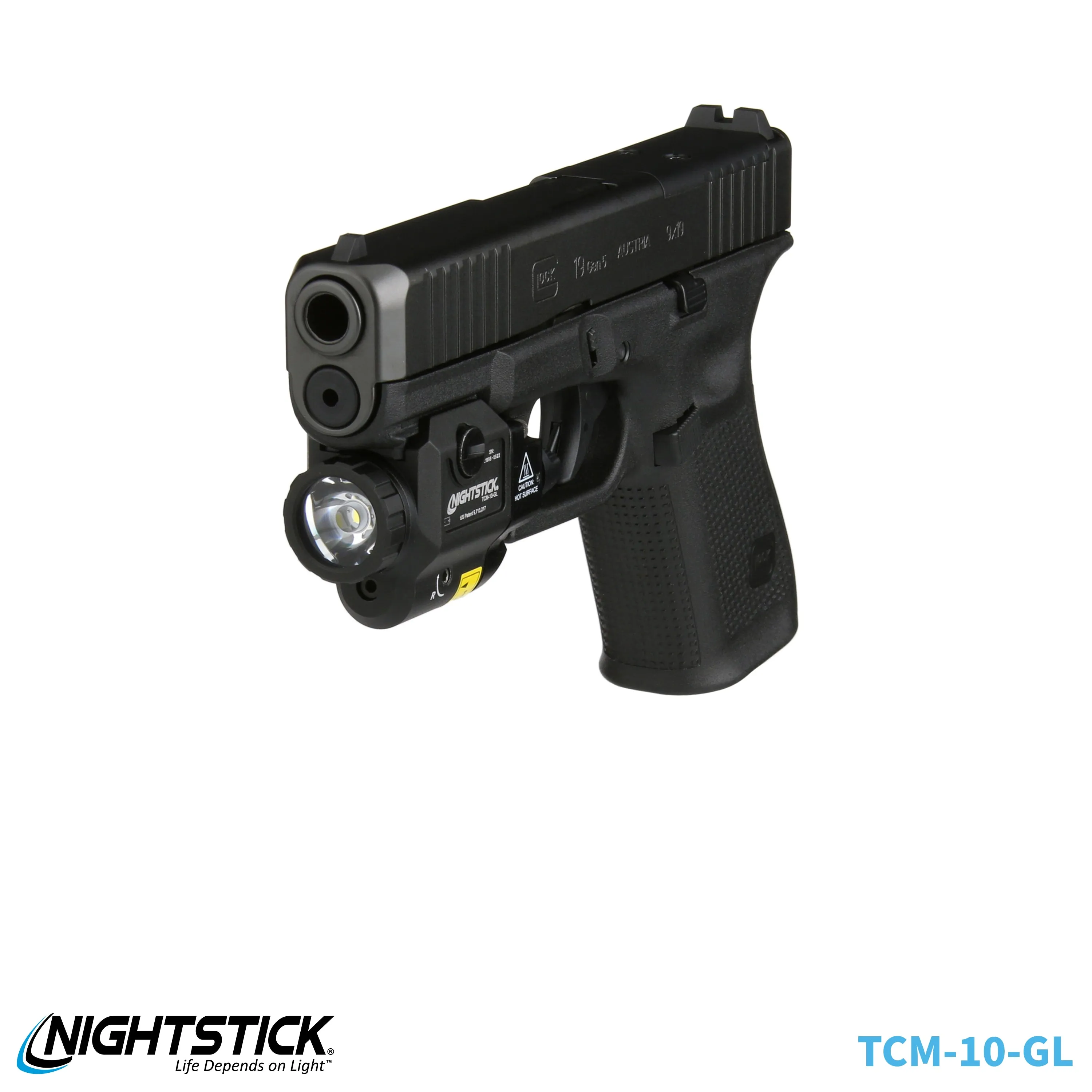 TCM-10-GL: Compact Weapon-Mounted Light w/Green Laser