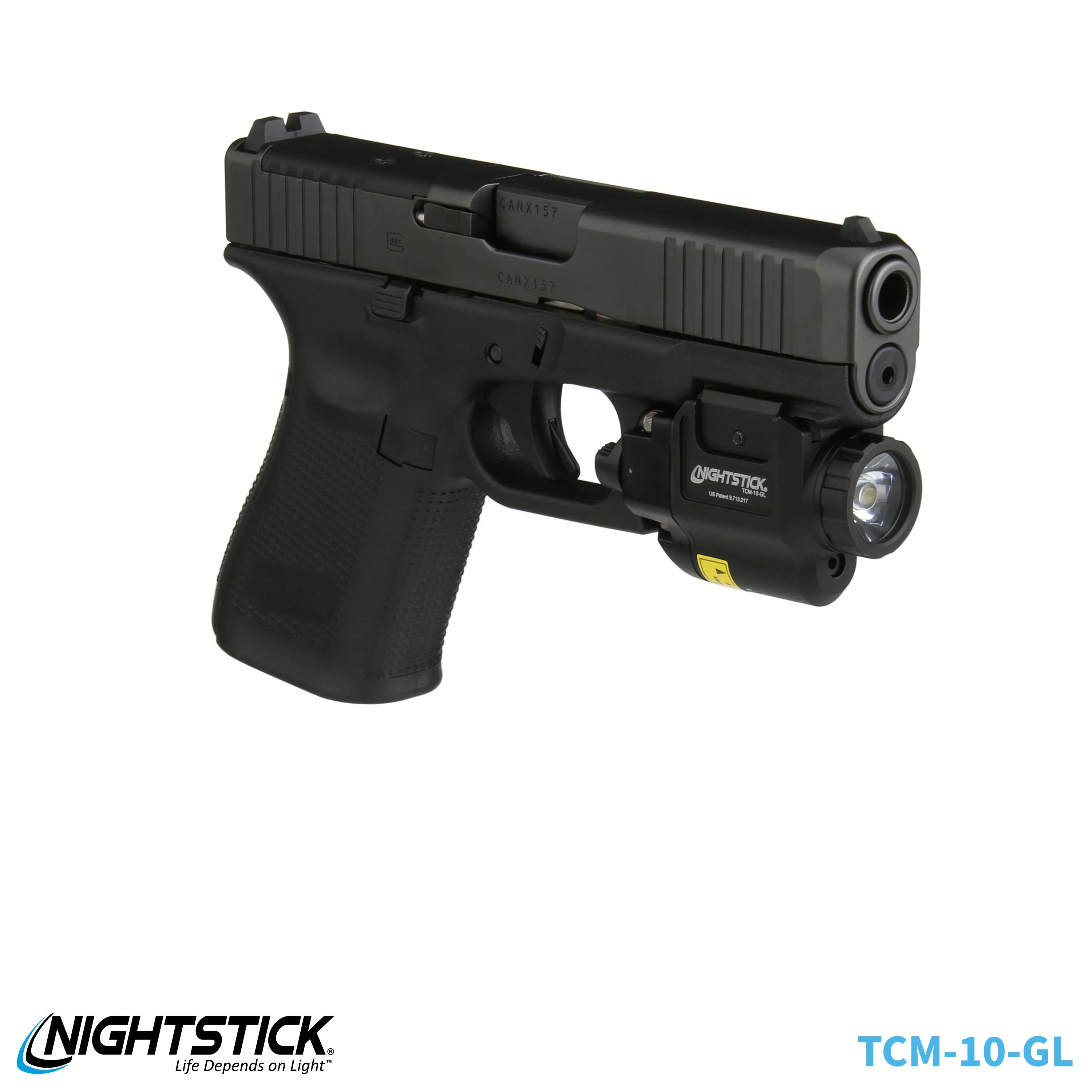 TCM-10-GL: Compact Weapon-Mounted Light w/Green Laser