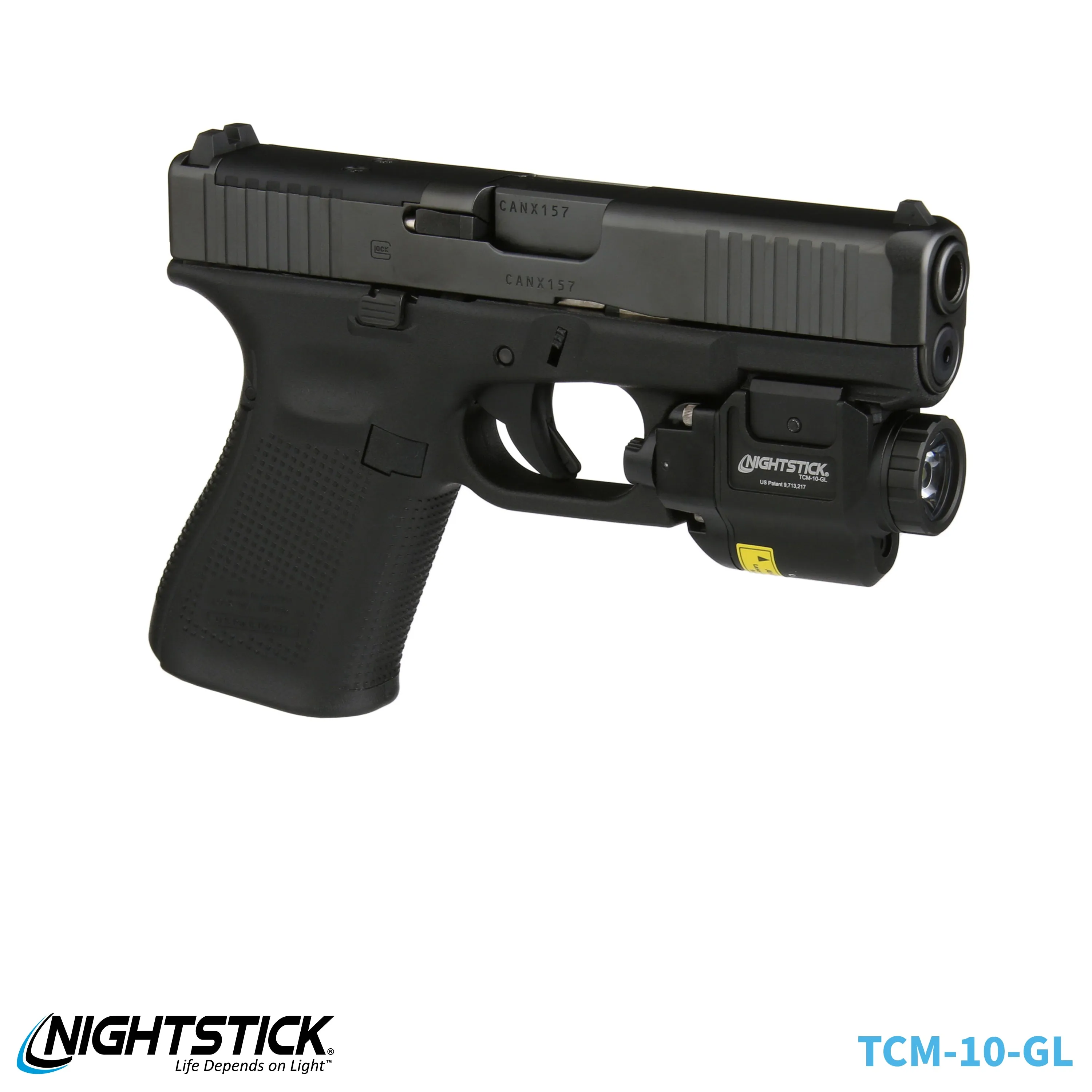 TCM-10-GL: Compact Weapon-Mounted Light w/Green Laser