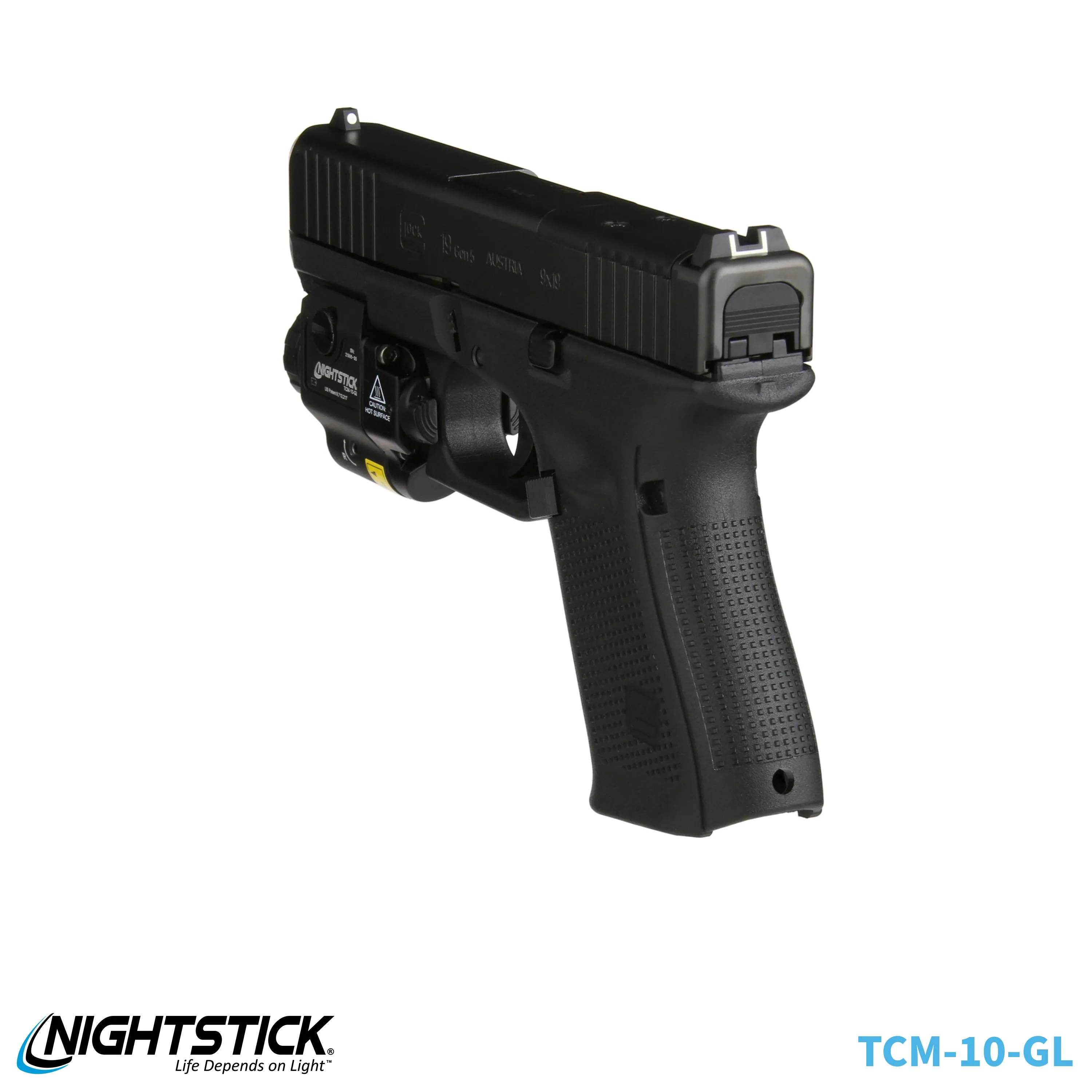 TCM-10-GL: Compact Weapon-Mounted Light w/Green Laser