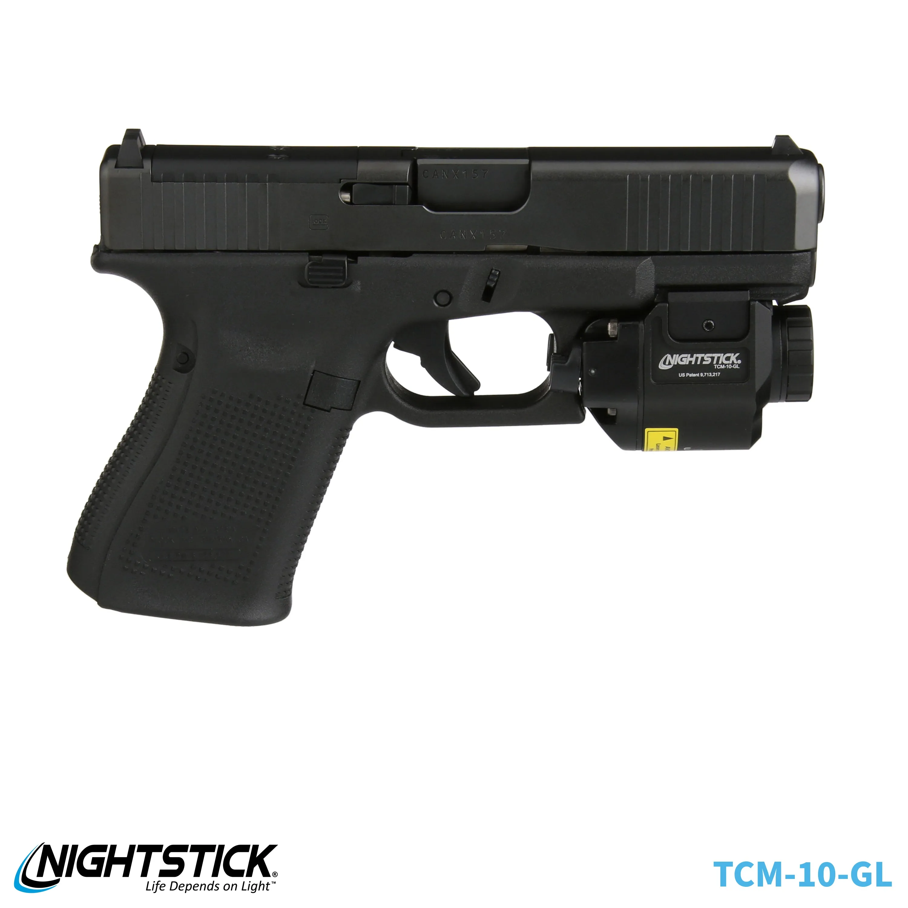 TCM-10-GL: Compact Weapon-Mounted Light w/Green Laser