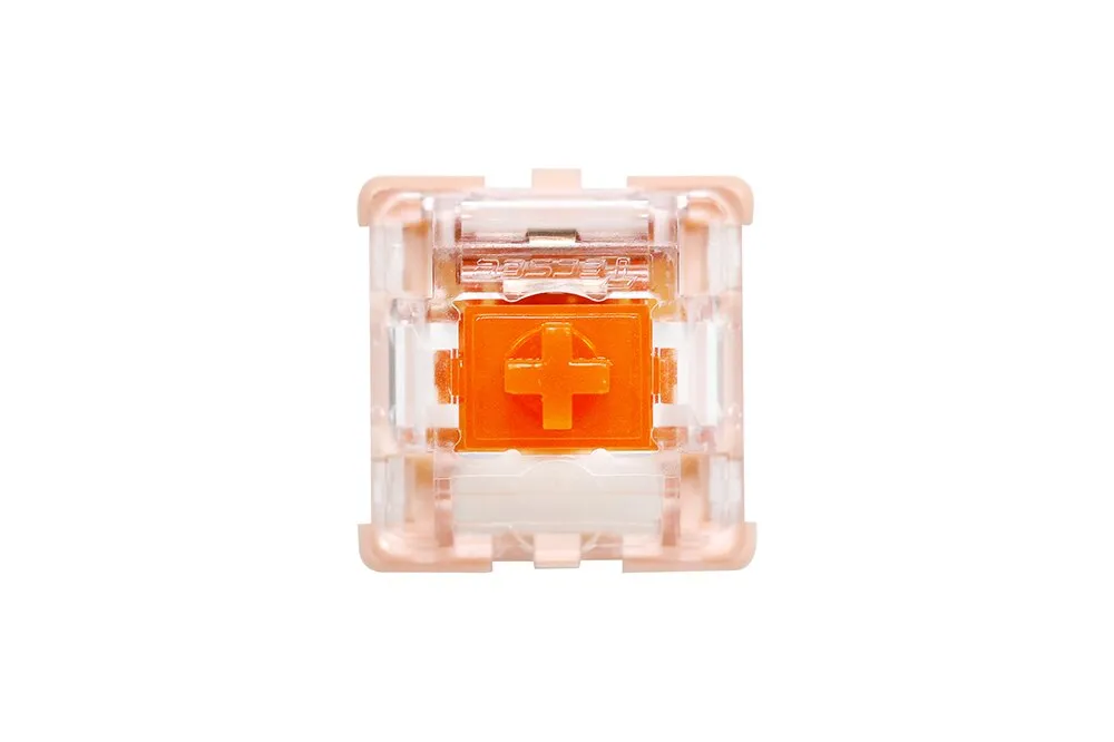 TECSEE Coral Tactile Switch 5pin RGB SMD 68g force mx switch for mechanical keyboard 60m Gold Sping Nylon Top PME Bottom Orange