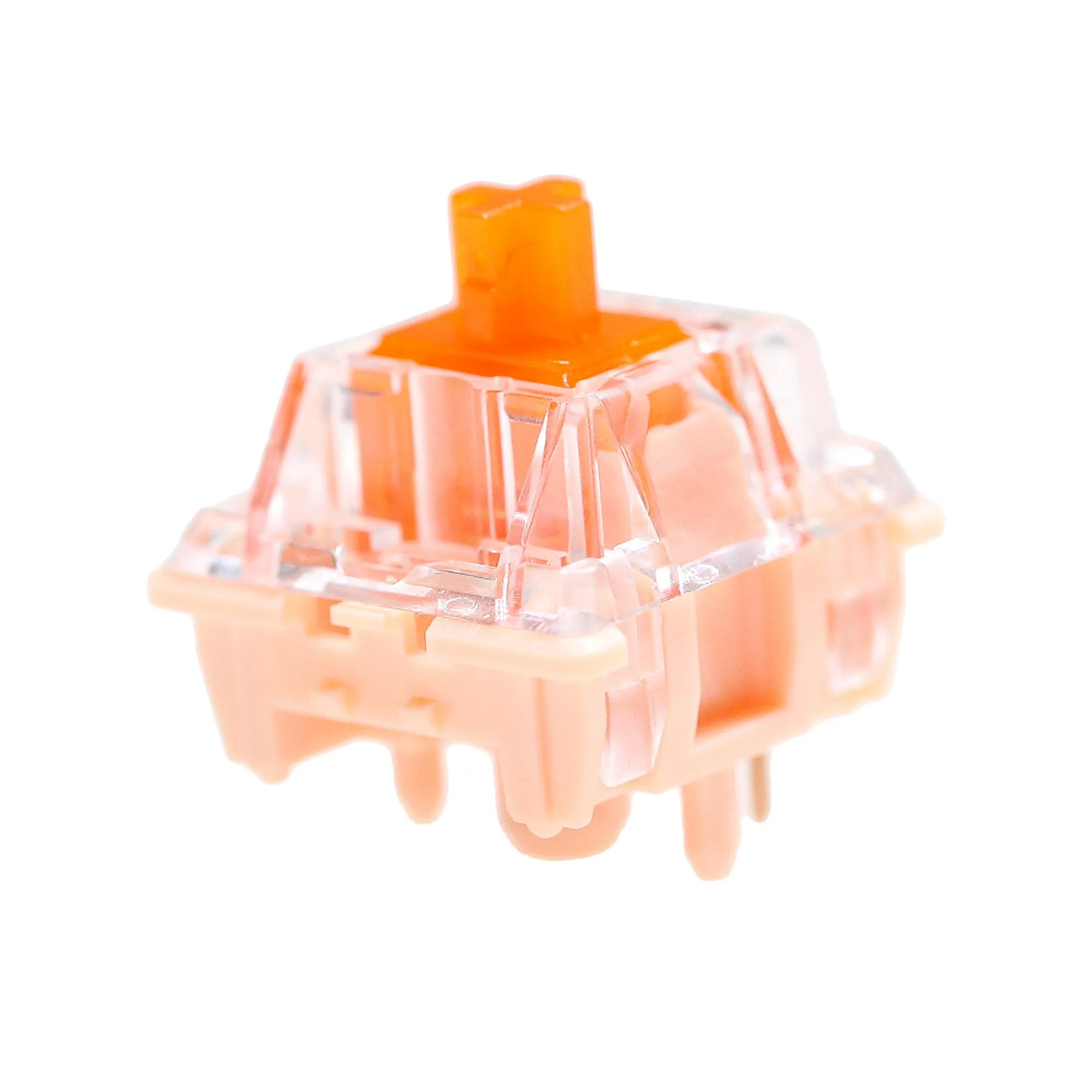 TECSEE Coral Tactile Switch 5pin RGB SMD 68g force mx switch for mechanical keyboard 60m Gold Sping Nylon Top PME Bottom Orange