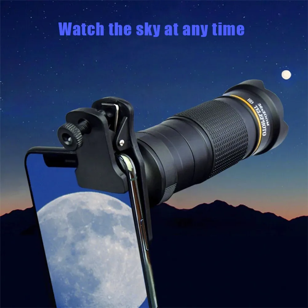 Telecope Zoom Macro Fisheye 4in1 Wide Angel Lens Kit Phone Camera Lens 36X Telephoto For Cellphone iPhone Samsung Xiaomi Huawei